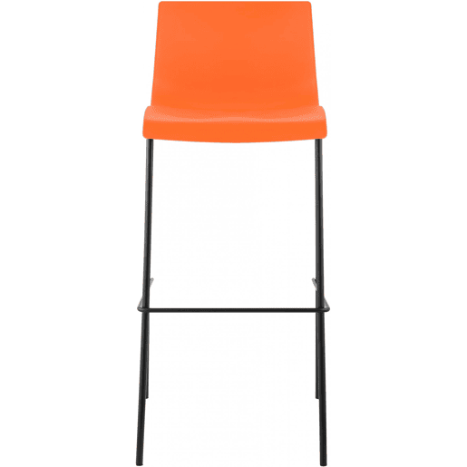 Taburete de Bar Hover de Plástico Base de 4 Patas Naranja 48X43X100 cm