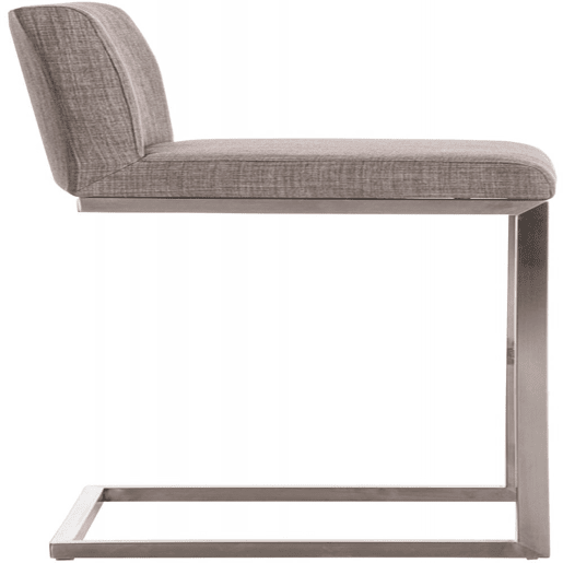 Taburete de Bar Paros Tapizado de Tela Gris 48X42X104 cm
