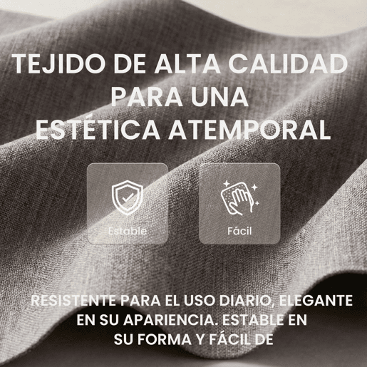 Taburete de Bar Paros Tapizado de Tela Gris 48X42X104 cm
