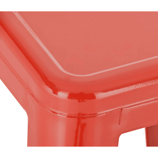 Juego de 2 taburetes de bar Joshua Metal Rojo 43X43X76 cm
