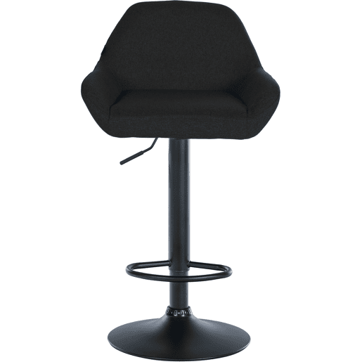 Taburete de barra Braga tapizado Tela Negro 52X51X89 cm Taburete de barra Braga tapizado Tela Negro 52X51X89 cm