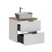 Conjunto mueble lavabo individual y columna Adriel 60 Conjunto mueble lavabo individual y columna Adriel 60 Blanco