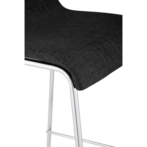 Taburete de bar Hover de tela con base de cuatro patas Gris oscuro 48X43X100 cm Taburete de bar Hover de tela con base de cuatro patas Gris oscuro 48X43X100 cm