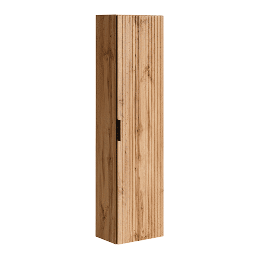 Conjunto móvel lavatório duplo encastrado 120cm coluna Adriel Madeira