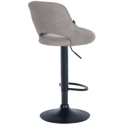 Taburete de bar Milet tapizado en tela Gris 48X47X85 cm