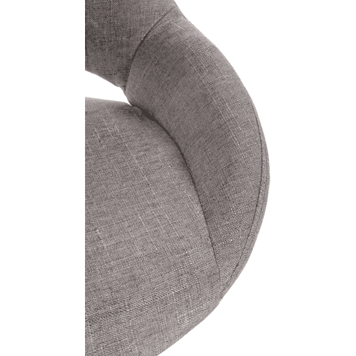 Taburete de bar Milet tapizado en tela Gris 48X47X85 cm