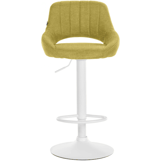 Taburete de bar Milet tapizado en tela Verde 48X47X85 cm