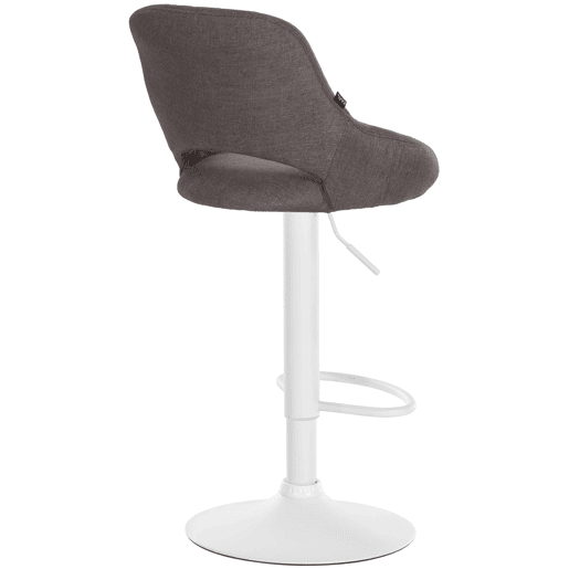 Taburete de bar Milet tapizado en tela Gris oscuro 48X47X85 cm