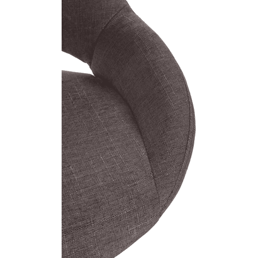 Taburete de bar Milet tapizado en tela Gris oscuro 48X47X85 cm