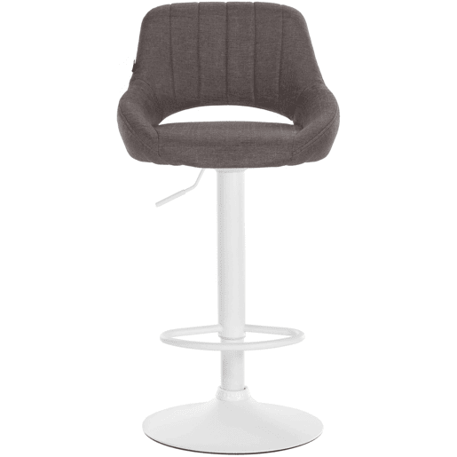 Taburete de bar Milet tapizado en tela Gris oscuro 48X47X85 cm