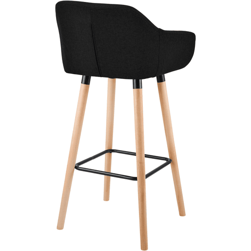Taburete de barra Grant tela Negro 46X55X99 cm