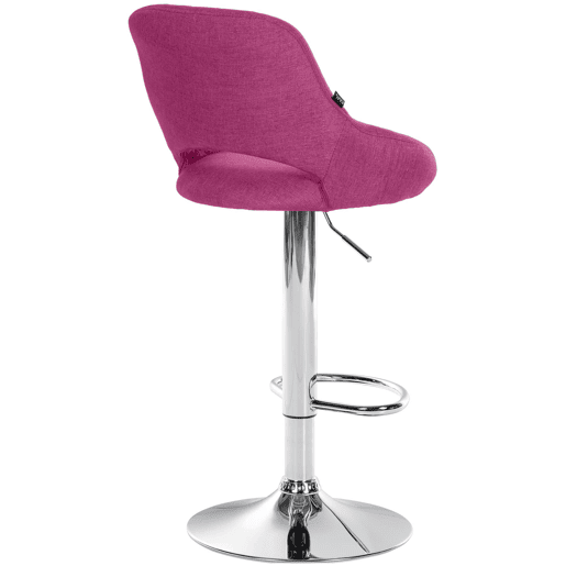 Taburete de bar Milet tapizado en tela Lila 48X47X85 cm