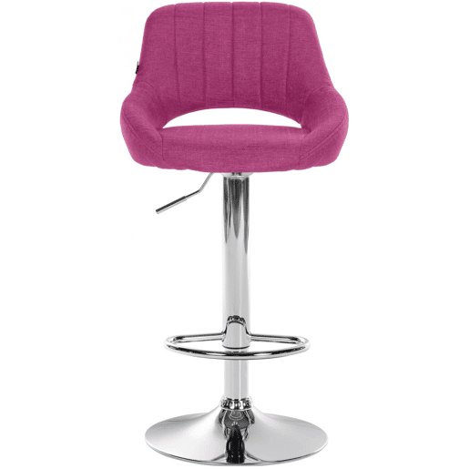 Taburete de bar Milet tapizado en tela Lila 48X47X85 cm