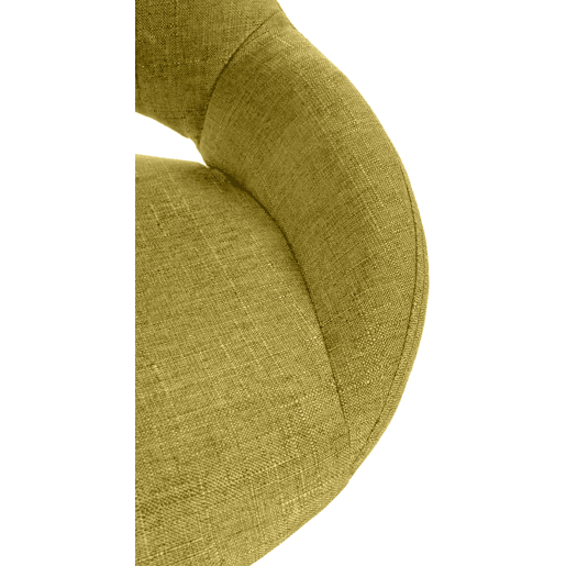 Taburete de bar Milet tapizado en tela Verde 48X47X85 cm