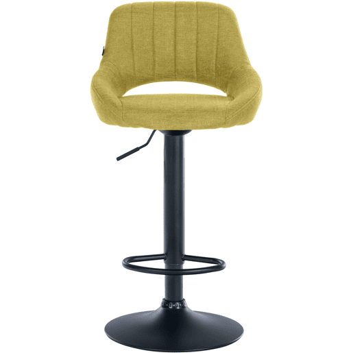 Taburete de bar Milet tapizado en tela Verde 48X47X85 cm