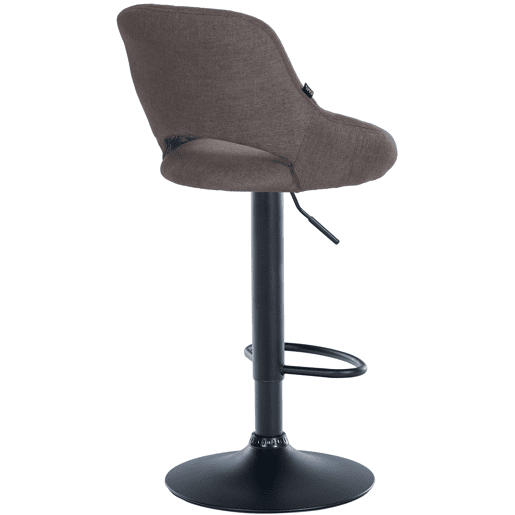Taburete de bar Milet tapizado en tela Gris oscuro 48X47X85 cm