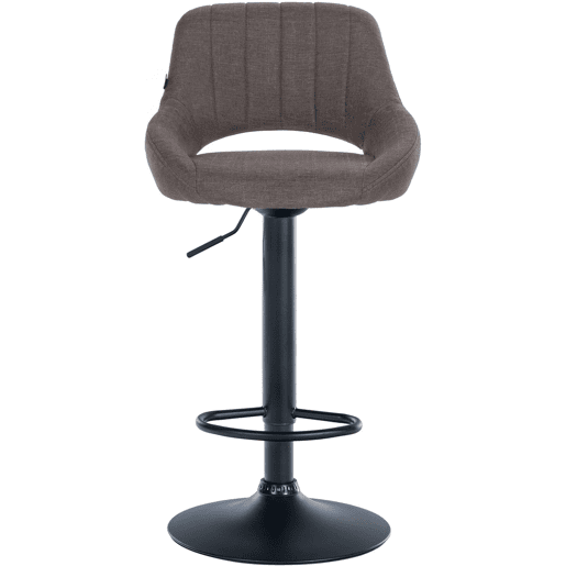 Taburete de bar Milet tapizado en tela Gris oscuro 48X47X85 cm