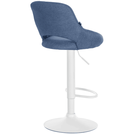 Taburete de bar Milet tapizado en tela Azul 48X47X85 cm