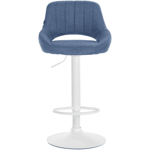 Taburete de bar Milet tapizado en tela Azul 48X47X85 cm