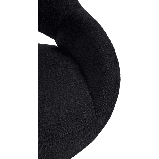 Taburete de bar Milet tapizado en tela Negro 48X47X85 cm