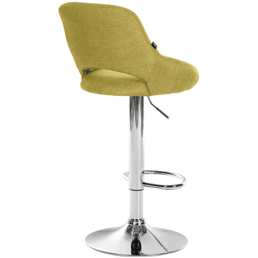 Taburete de bar Milet tapizado en tela Verde 48X47X85 cm