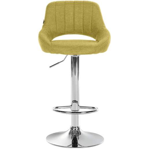 Taburete de bar Milet tapizado en tela Verde 48X47X85 cm