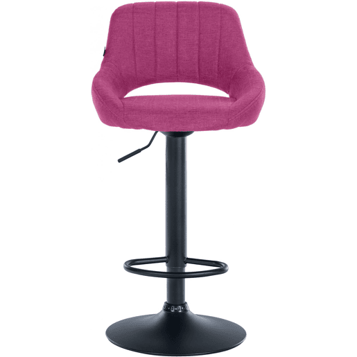 Taburete de bar Milet tapizado en tela Lila 48X47X85 cm
