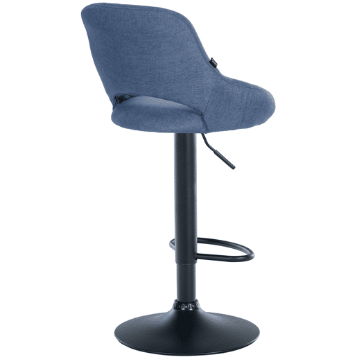 Taburete de bar Milet tapizado en tela Azul 48X47X85 cm
