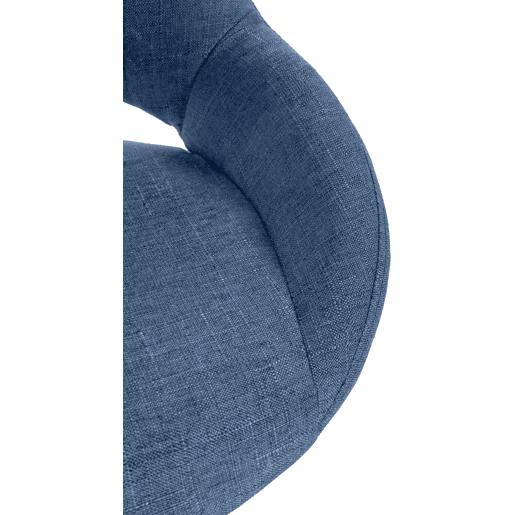Taburete de bar Milet tapizado en tela Azul 48X47X85 cm