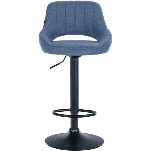 Taburete de bar Milet tapizado en tela Azul 48X47X85 cm