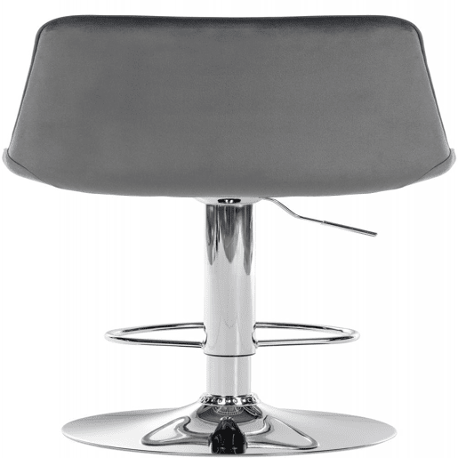 Taburete de bar Toni terciopelo Gris oscuro 50X49.5X91 cm Taburete de bar Toni terciopelo Gris oscuro 50X49.5X91 cm