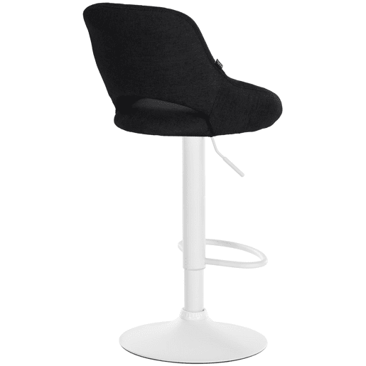 Taburete de bar Milet tapizado en tela Negro 48X47X85 cm