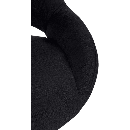 Taburete de bar Milet tapizado en tela Negro 48X47X85 cm