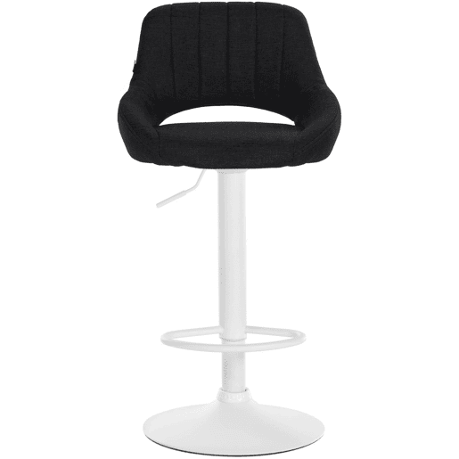 Taburete de bar Milet tapizado en tela Negro 48X47X85 cm