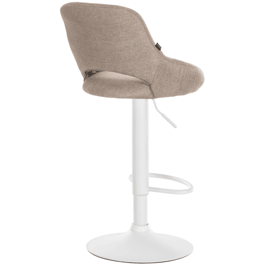 Taburete de bar Milet de tela Gris topo 48X47X85 cm