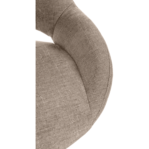 Taburete de bar Milet de tela Gris topo 48X47X85 cm