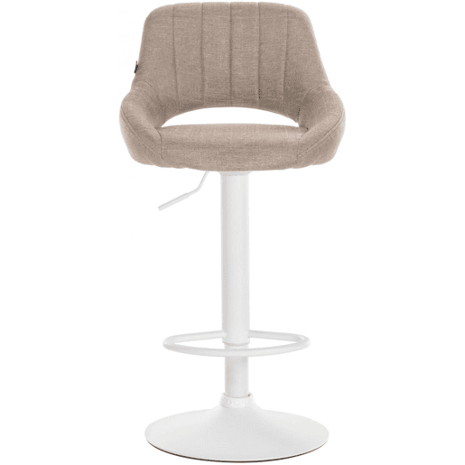 Taburete de bar Milet de tela Gris topo 48X47X85 cm