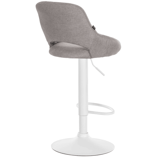 Taburete de bar Milet tapizado en tela Gris 48X47X85 cm