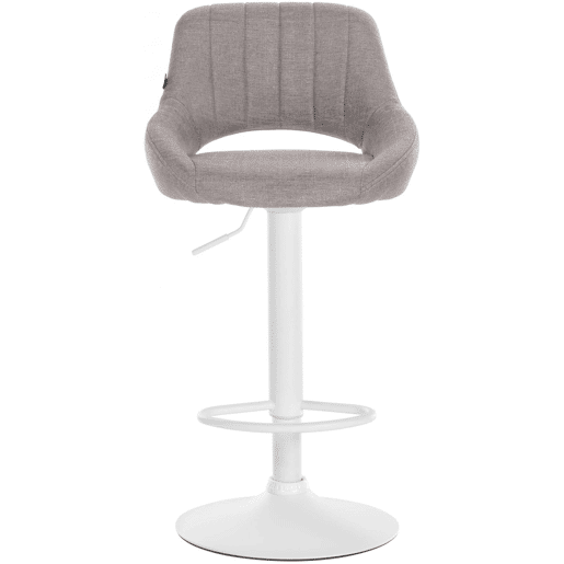 Taburete de bar Milet tapizado en tela Gris 48X47X85 cm