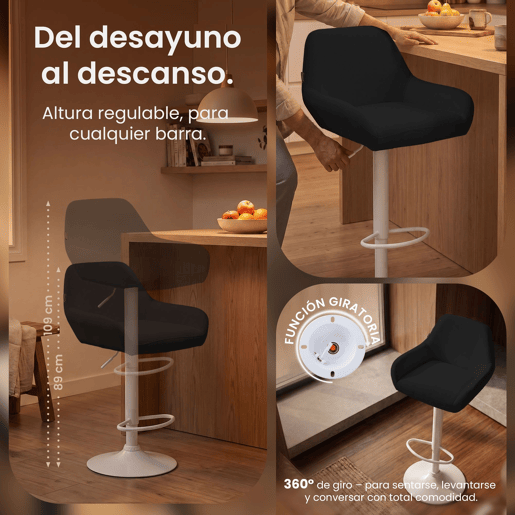 Banco de bar Braga PoliƩster 109x51x52 cm Banco de bar Braga PoliƩster 109x51x52 cm