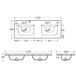 Conjunto mueble doble lavabo encastrado y columna Gaia Conjunto mueble doble lavabo encastrado y columna Gaia Madera