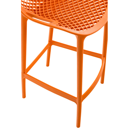 Juego de 2 taburetes de bar para exterior Air Plástico Naranja 53X45X105 cm