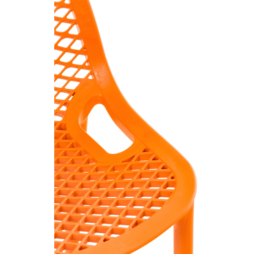 Juego de 2 taburetes de bar para exterior Air Plástico Naranja 53X45X105 cm