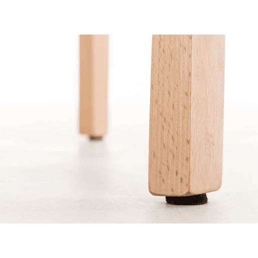 Juego de 2 taburetes de bar Hover Asiento de plástico Base de cuatro patas Natura Madera Gris 46X41X102 cm