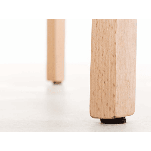 Juego de 2 taburetes de bar Hover Asiento de plástico Base de cuatro patas Natura Madera Negro 46X41X102 cm