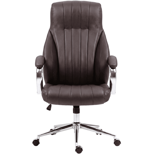 Silla de oficina Wigan Cuero auténtico Marrón 76X73X120 cm