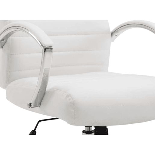 Silla de Oficina XL Valais Simil cuero Blanco 68X60X110 cm Silla de Oficina XL Valais Simil cuero Blanco 68X60X110 cm