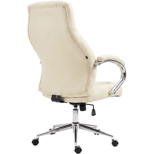 Silla de oficina Wigan Cuero auténtico Crema 76X73X120 cm