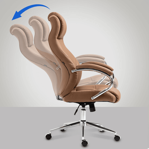 Silla de oficina Salford de cuero auténtico Marrón claro 79X64X120 cm Silla de oficina Salford de cuero auténtico Marrón claro 79X64X120 cm