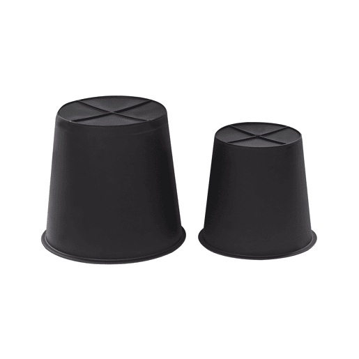 Beliani Conjunto de 2 vasos para plantas CEDRUS